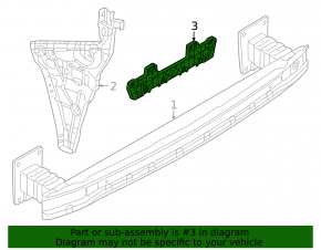 Rear bumper central bracket Audi A3 22-26