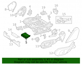 Driver's seat control unit for Mercedes C-class W205 15-21