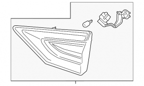 Left inner trunk lid light for Ford Fusion mk5 13-16 Titanium