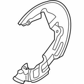 Front left brake disc cover Ford Edge 15-23 under R18