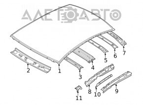 Metal roof Mazda 6 13-21 without hatch, sawed off