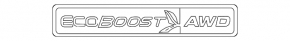 Emblem inscription ECOBOOST trunk lid Ford Fusion mk5 19-20