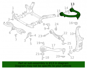Upper control arm, front right, Land Rover Range Rover 22-26