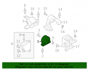 Front engine mount Mitsubishi Outlander Sport ASX 10- 2.0