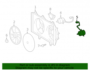 Left cooling fan motor for Toyota Avalon 2012