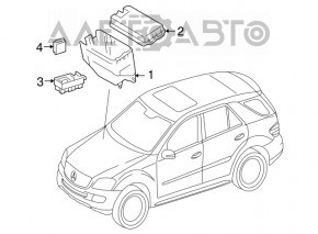 Relay block in the front box Mercedes W164 ML