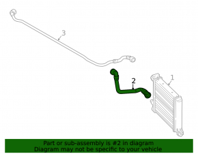 Cooling pipe lower BMW X1 F48 16-20 B46