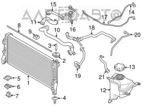 Lower cooling pipe BMW X2 F39 18-19 B46