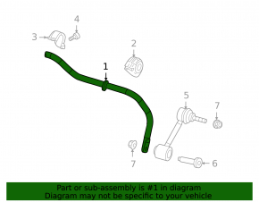 Rear stabilizer bar for Audi Q3 15-18 FWD
