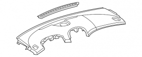 Torpedo front panel without AIRBAG Chevrolet Malibu 13-15 black