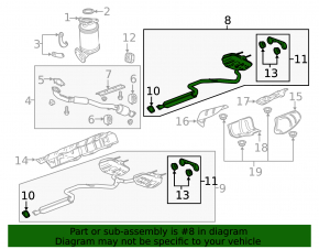 Muffler rear part with barrel Chevrolet Impala 14-20 2.5 under 1 pipe