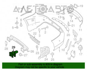 Left rear bumper reinforcement bracket for Mercedes CLA 14-19 USA