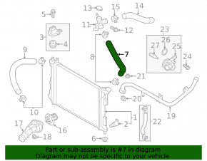 Upper Cooling Hose Hyundai Veloster 12-17