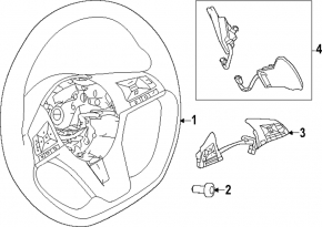 Steering paddle shifter left Infiniti QX50 19-25