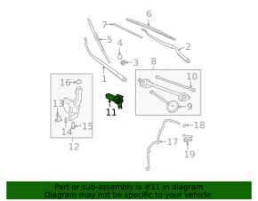 Windscreen wiper motor trapezoid front Nissan Murano z50 03-08
