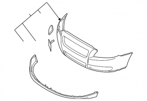 Bare front bumper Volvo S60 11-13