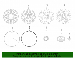 Wheel disk R18 Lexus NX300 NX300h 18-21 type 3