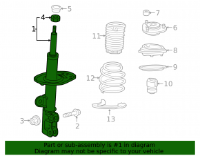 Front left shock absorber for Toyota Corolla 20-22