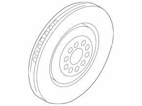 Front left brake disc for Audi A7 12-18 390/36mm, perforated, composite