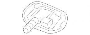 Audi Q8 19-25 central heated windshield washer nozzle