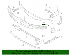 Front bumper reinforcement bracket left BMW X1 F48 16-22