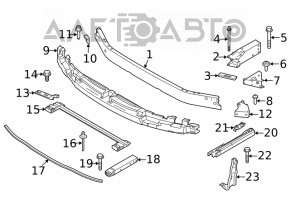 Front bumper reinforcement bracket left BMW X2 F39 18-23