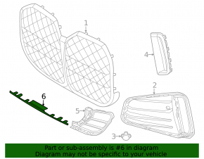 Lower Front Bumper Grille for BMW i4 2021-2025 With M Sport Design, edrive35, edrive40, xdrive40, With M Sport Design, edrive435, edrive40, With M Sport Design, m50