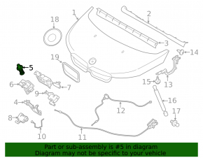 Central bonnet bumper BMW i3 14-21