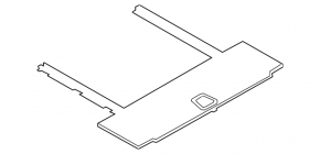 Rear trunk floor for BMW X5 G05 19-24, black, with anti-slip strip, with drive, dry-cleanable