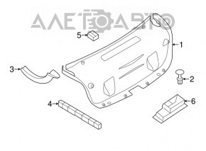 Trunk lid hinge trim left BMW 3 F30 12-18