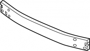 Front bumper reinforcement Nissan Pathfinder 16 - under radar