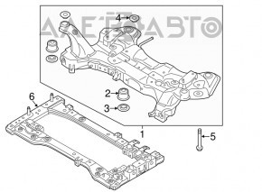 Front subframe Kia Soul 14-19