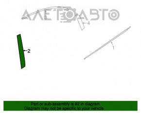 Door trim side rear left front Subaru Impreza 5d 17-