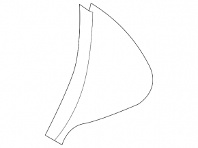 Front panel trim side left Nissan Pathfinder 13-20 black