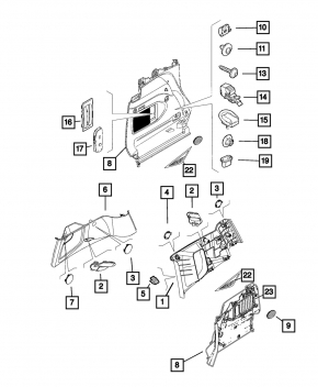 Arch trim right Jeep Renegade 16-20 black