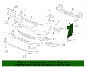 Radiator deflector left Honda HR-V 16-18