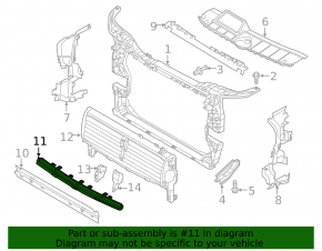 Radiator deflector middle Audi Q5 80A 18-20