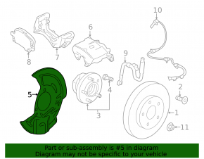 Brake Disc Cover Front Right GMC Terrain 18-