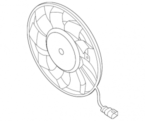 Left cooling fan for Audi A6 19-25 2.0, 2.9, 3.0, 4.0