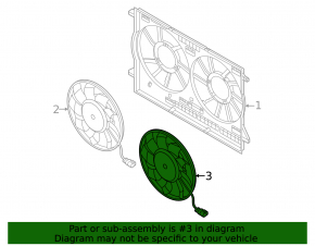 Left cooling fan for Audi A6 19-25 2.0, 2.9, 3.0, 4.0