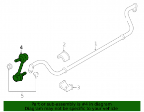 Front left stabilizer link for Porsche Panamera 10-16