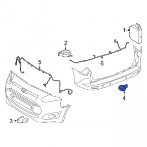 Parking sensors front Ford Focus mk3 11-14 pre-rest, interior