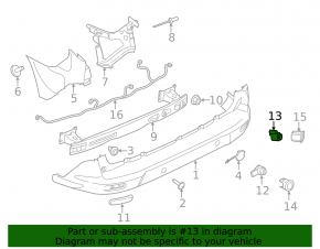 Parking sensors front Ford Focus mk3 11-14 pre-rest, interior