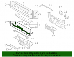Wiper pan plastic Lincoln MKC 15-19