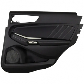 Door trim card rear right Ford Edge 19-24 leather black with gray stitching, ST