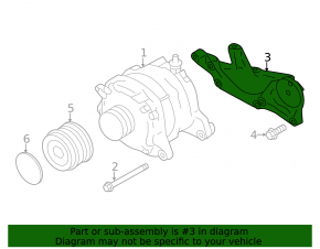 Generator bracket Subaru Forester 14-18 SJ 2.5