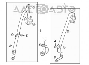 Seat belt rear right Buick Encore 13-16 ser