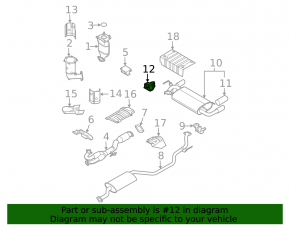 Nissan Murano 2003-2007 exhaust system mounting rubber