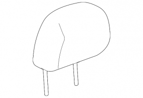 Headrest driver Chevrolet Malibu 13-15 leather, beige, dry-cleanable
