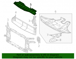 Upper radiator deflector Hyundai Tucson 22-25 2.5